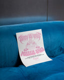 DEATH BY BASS POSTER - PINK ON WHITE