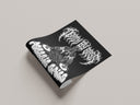 DEATH BY BASS POSTER - WHITE ON BLACK