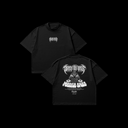 DEATH BY BASS TEE - WHITE ON BLACK