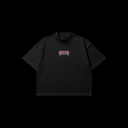 DEATH BY BASS TEE - PINK ON BLACK