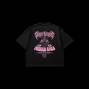 DEATH BY BASS TEE - PINK ON BLACK